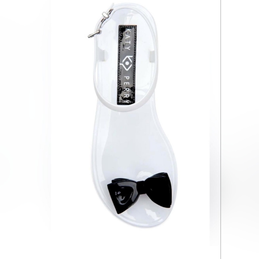 The Katy Perry Geli Sandals Black and White Bow Scented Sandals Classic 9 M